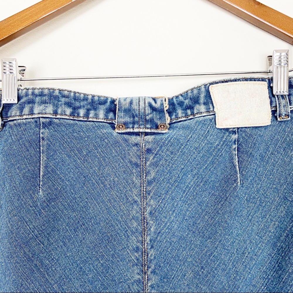 Billabong Juniors Bias Cut Knee Length Denim Skirt - Picture 8 of 9